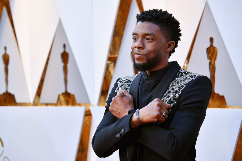 Image of Chadwick Boseman in Black Panther attire