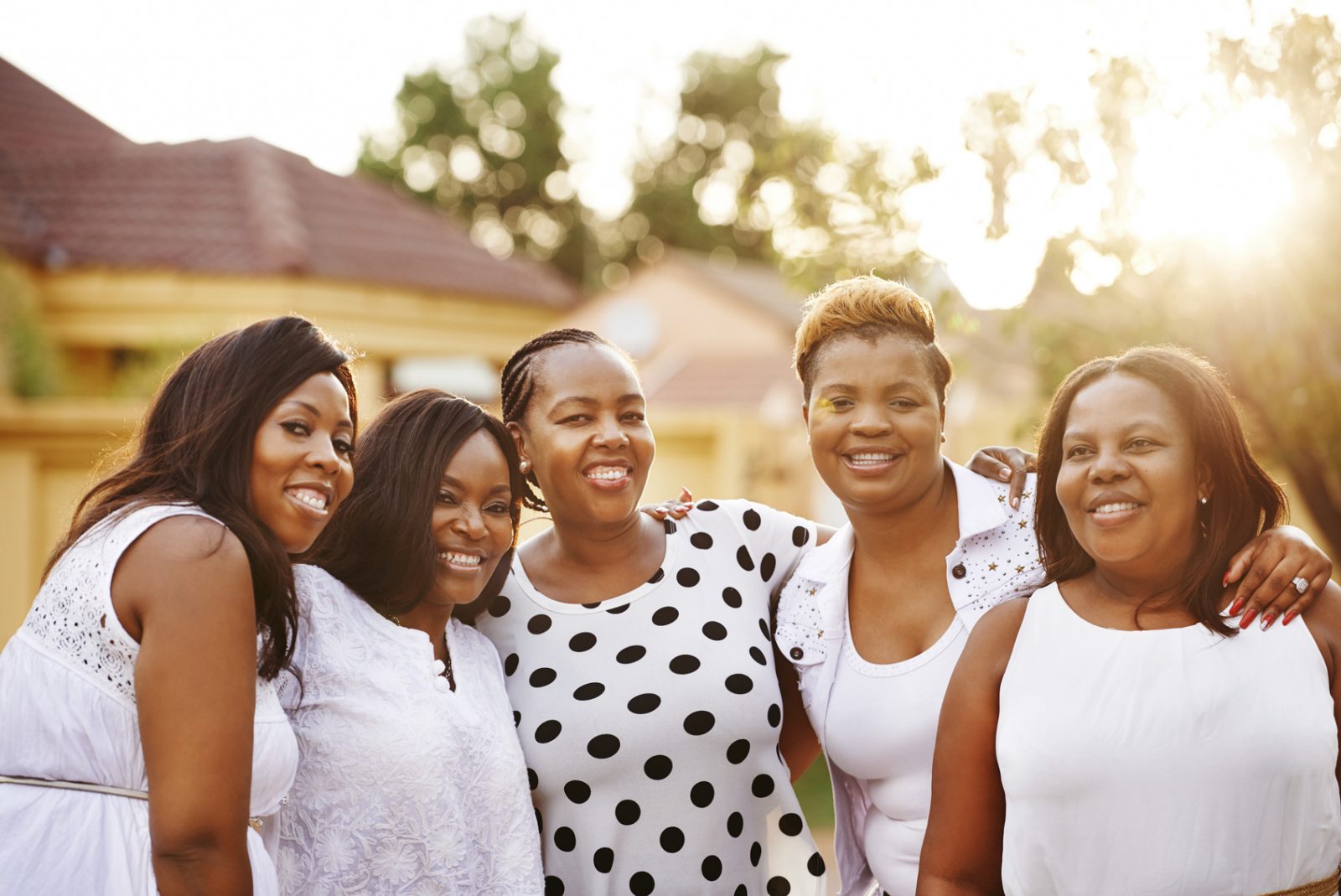 Image of diverse group of women practicing wellness activities