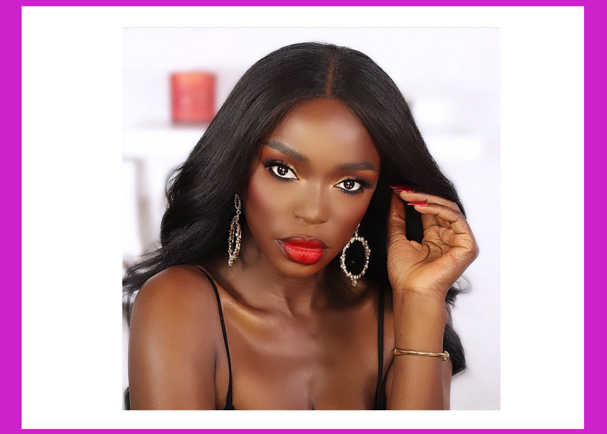 Classic Holiday Glam Makeup for Black Skin