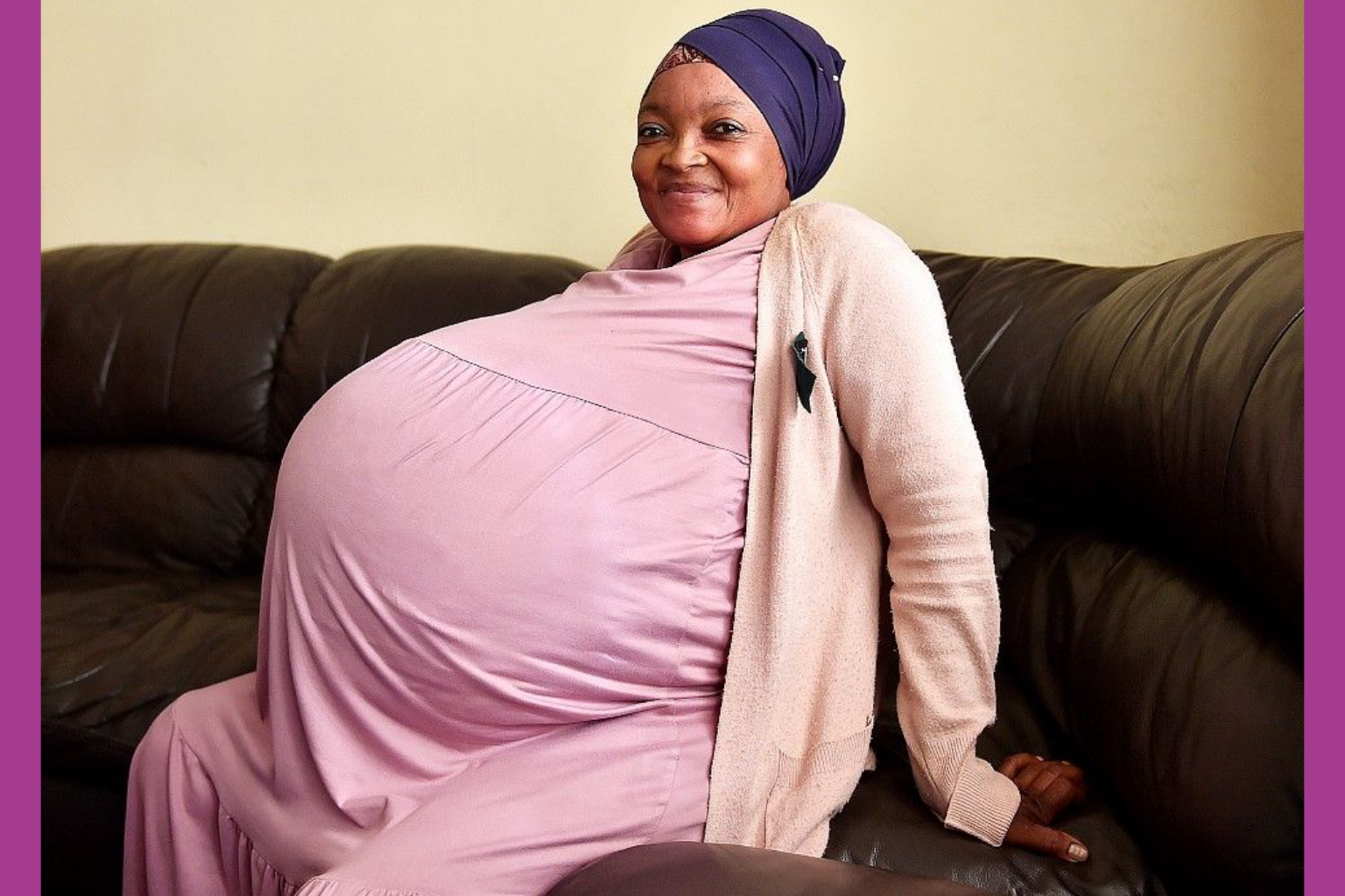 South African Woman with Newborn Babies