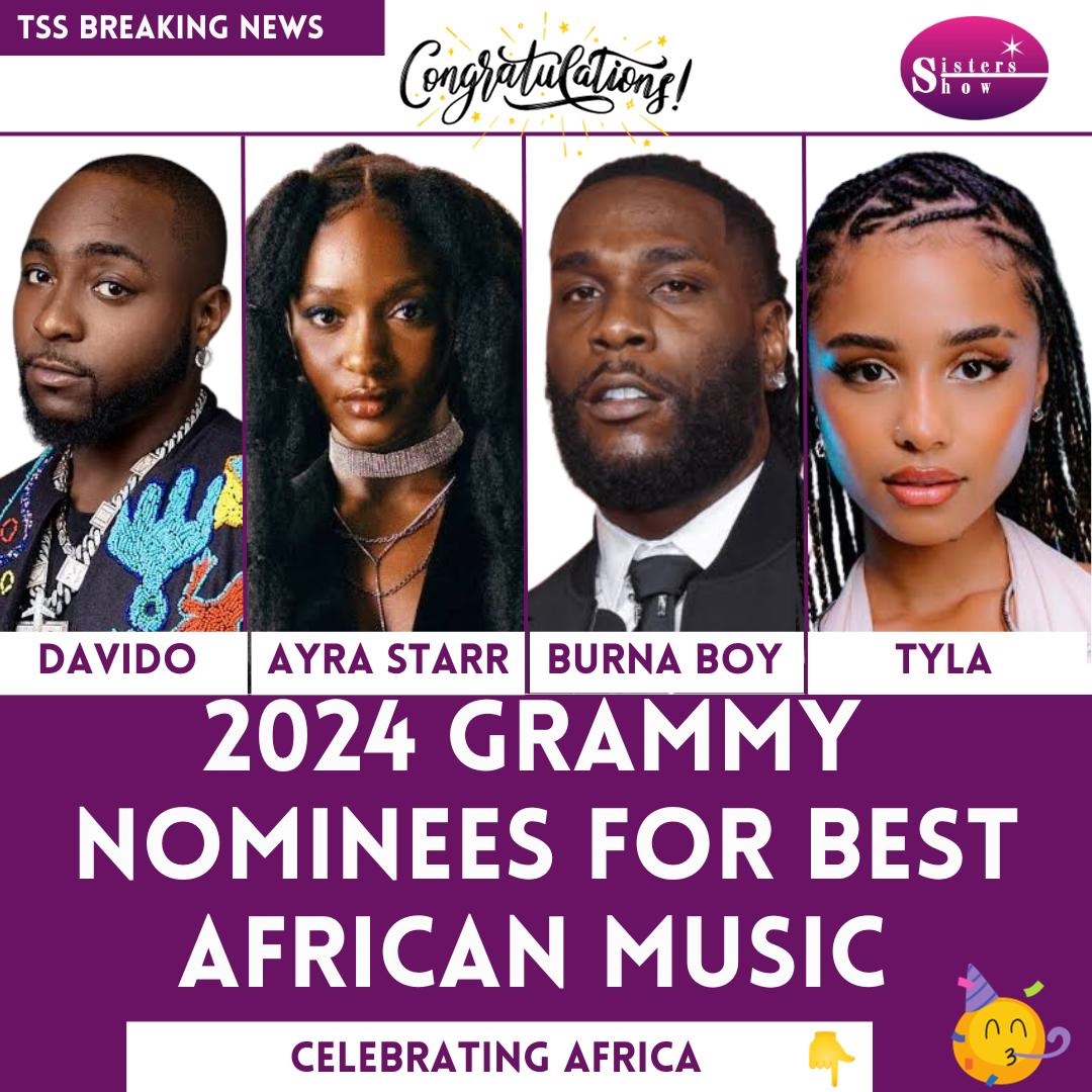 Image of Grammy Nominations list with African artists