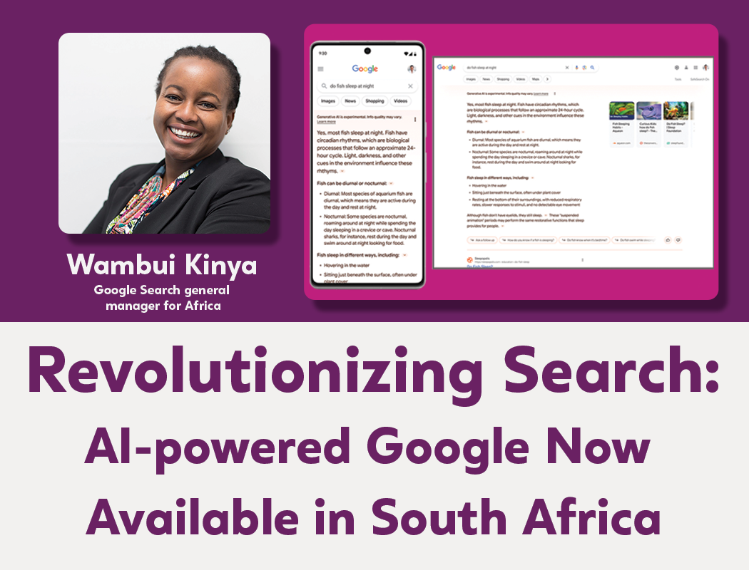 Image featuring the Google logo alongside the South African flag, symbolizing the launch of AI-powered Google in South Africa.