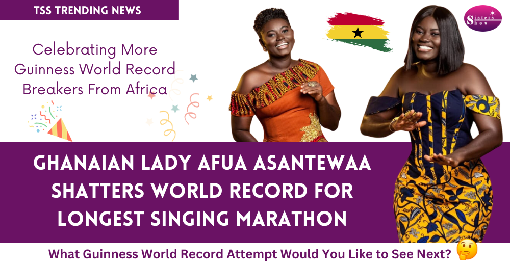 Image featuring Afua Asantewaa during her world record attempt.