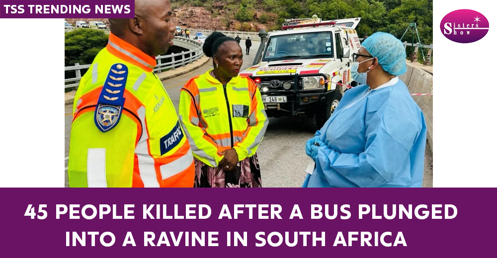 Bus accident in South Africa claims 45 lives as it plunges into a ravine.